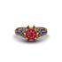 Sapphire Floral Cluster Engagement Ring - Penelope No. 70