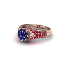 Ruby Floral Cluster Engagement Ring - Penelope No. 59 image 1