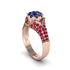 Ruby Floral Cluster Engagement Ring - Penelope No. 59