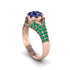 Emerald Floral Cluster Engagement Ring - Penelope No. 29 image 2