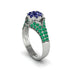 Emerald Floral Cluster Engagement Ring - Penelope No. 30