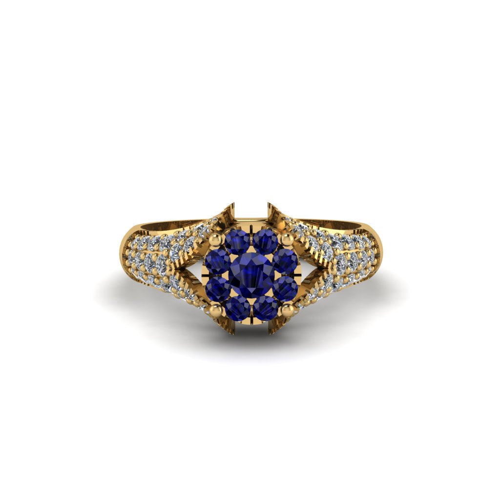Diamond Floral Cluster Engagement Ring - Penelope No. 13