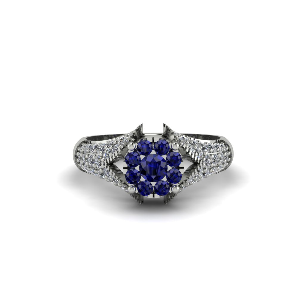 Diamond Floral Cluster Engagement Ring - Penelope No. 15