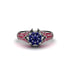 Ruby Floral Cluster Engagement Ring - Penelope No. 60