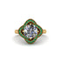 Diamond Floral Infinity Engagement Ring - Brinley No. 16