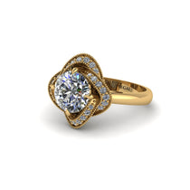 Diamond Floral Infinity Engagement Ring - Brinley No. 1 image 1