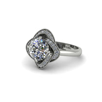 Diamond Floral Infinity Engagement Ring - Brinley No. 3 image 1