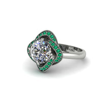 Diamond Floral Infinity Engagement Ring - Brinley No. 18 image 1