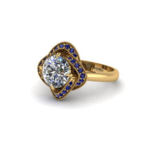 Diamond Floral Infinity Engagement Ring - Brinley No. 61 image 1