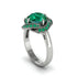Emerald Floral Infinity Engagement Ring - Brinley No. 21 image 2