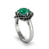 Emerald Floral Infinity Engagement Ring - Brinley No. 36 image 2