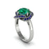 Emerald Floral Infinity Engagement Ring - Brinley No. 66