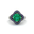 Emerald Floral Infinity Engagement Ring - Brinley No. 66