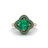 Emerald Floral Infinity Engagement Ring - Brinley No. 20 image 3