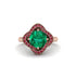 Emerald Floral Infinity Engagement Ring - Brinley No. 50 image 3