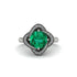 Emerald Floral Infinity Engagement Ring - Brinley No. 6