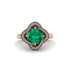 Emerald Floral Infinity Engagement Ring - Brinley No. 5 image 3