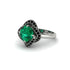 Emerald Floral Infinity Engagement Ring - Brinley No. 36 image 1