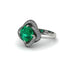 Emerald Floral Infinity Engagement Ring - Brinley No. 6