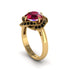 Ruby Floral Infinity Engagement Ring - Brinley No. 40