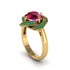 Ruby Floral Infinity Engagement Ring - Brinley No. 25