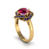 Ruby Floral Infinity Engagement Ring - Brinley No. 70