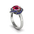 Ruby Floral Infinity Engagement Ring - Brinley No. 72