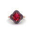 Ruby Floral Infinity Engagement Ring - Brinley No. 71
