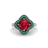 Ruby Floral Infinity Engagement Ring - Brinley No. 27 image 3