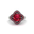 Ruby Floral Infinity Engagement Ring - Brinley No. 57 image 3