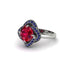 Ruby Floral Infinity Engagement Ring - Brinley No. 72