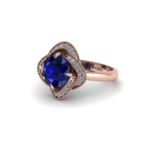 Sapphire Floral Infinity Engagement Ring - Brinley No. 14 image 1