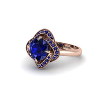Sapphire Floral Infinity Engagement Ring - Brinley No. 74 image 1