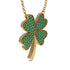Four-Leaf Clover Pendant In Solid Gold With Emerald - Madeline No. 4 image 2