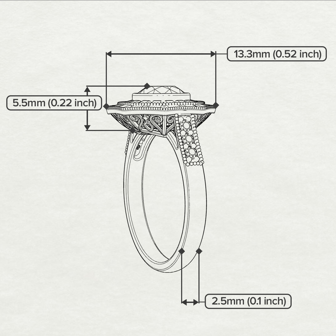 Diamond Radiant Majesty Engagement Ring - Francesca No. 61