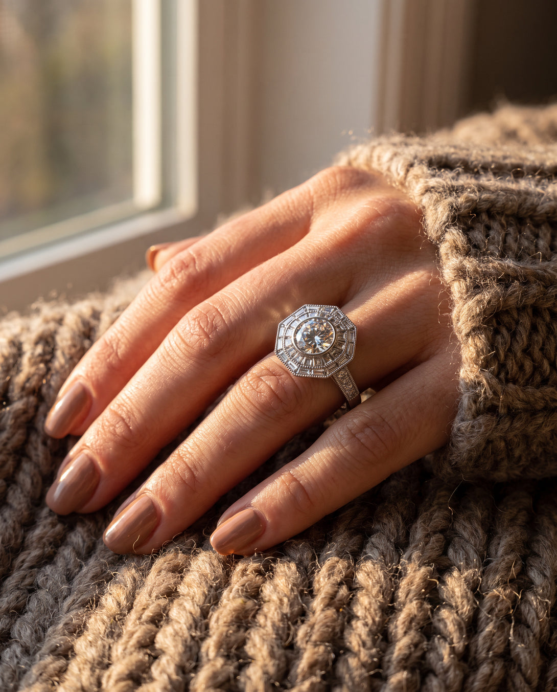 Diamond Radiant Majesty Engagement Ring - Francesca No. 3