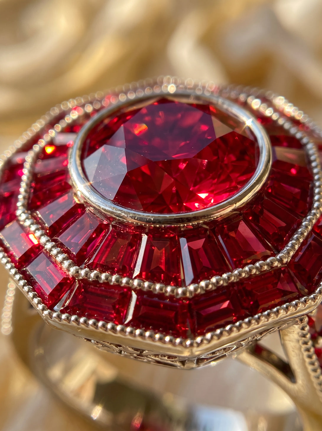 Ruby Radiant Majesty Engagement Ring - Francesca No. 57