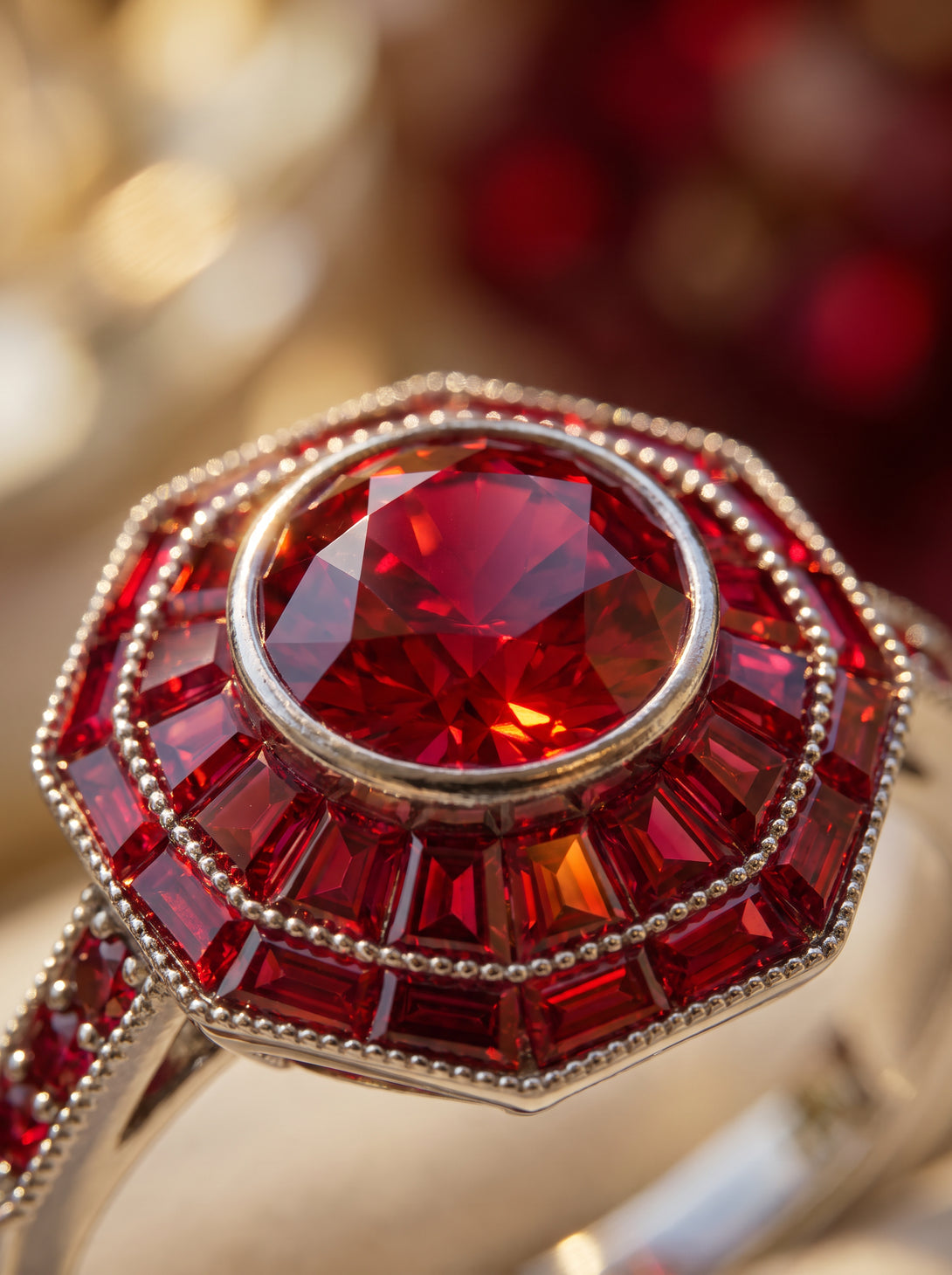 Ruby Radiant Majesty Engagement Ring - Francesca No. 57