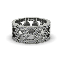 Diamond Geometric Elegance Gold Wedding Ring - Darby No. 3 image 1
