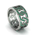 Emerald Geometric Elegance Gold Wedding Ring - Darby No. 6 image 2