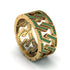 Emerald Geometric Elegance Gold Wedding Ring - Darby No. 4 image 2
