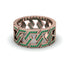 Emerald Geometric Elegance Gold Wedding Ring - Darby No. 5 image 3