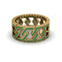 Emerald Geometric Elegance Gold Wedding Ring - Darby No. 4