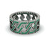 Emerald Geometric Elegance Gold Wedding Ring - Darby No. 6 image 3