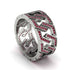 Ruby Geometric Elegance Gold Wedding Ring - Darby No. 12