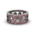 Ruby Geometric Elegance Gold Wedding Ring - Darby No. 12 image 1