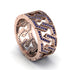 Sapphire Geometric Elegance Gold Wedding Ring - Darby No. 14