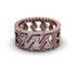 Sapphire Geometric Elegance Gold Wedding Ring - Darby No. 14