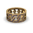 Sapphire Geometric Elegance Gold Wedding Ring - Darby No. 13