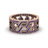 Sapphire Geometric Elegance Gold Wedding Ring - Darby No. 14